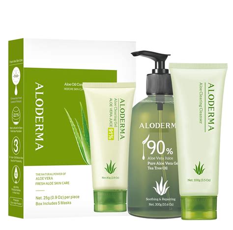 Buy Aloderma Aloe Skin Clearing Set 4 Piece Set Cleanser Clearing