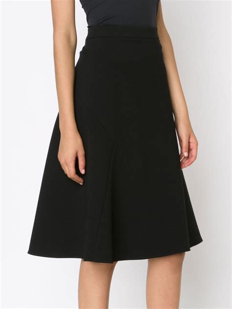 Lyst Jil Sander Midi A Line Skirt In Black