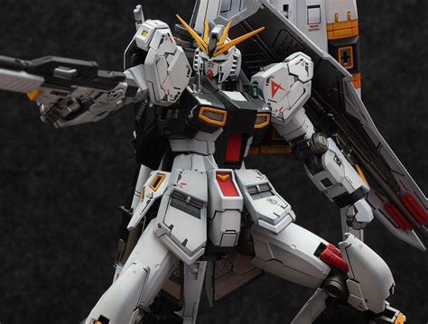 Painted Bandai Rg Nu Gundam Etsy Canada