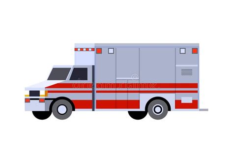 Ambulance Vehicle Front Side View Stock Vector - Illustration of nurse ...