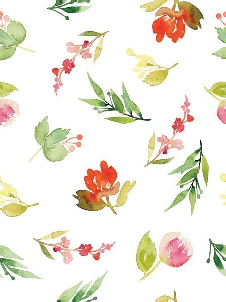 Watercolor Flower Pattern Stock Vector Image By Karma