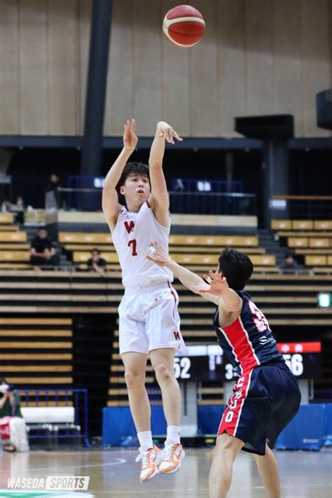 早稲田スポーツ新聞会 On Twitter 男子バスケットボール 関東大学新人戦 早大87 83中央大 序盤は中央大に先行されてリードを