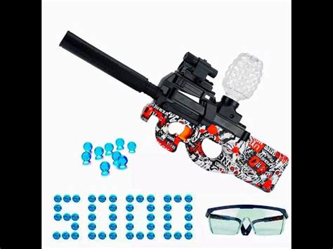 Arma Pistola Ametralladora P90 Bolas De Gel Electrica Automatica Orbis