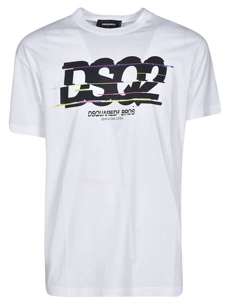 Dsquared2 Dsquared2 Dsq2 Logo Print T Shirt White 10648476 Italist