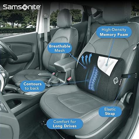 Aa 010bk Samsonite Lumbar Support Cushion Stationery And Office