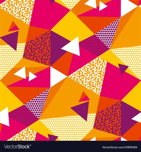 Abstract geometric shapes color seamless pattern Vector Image