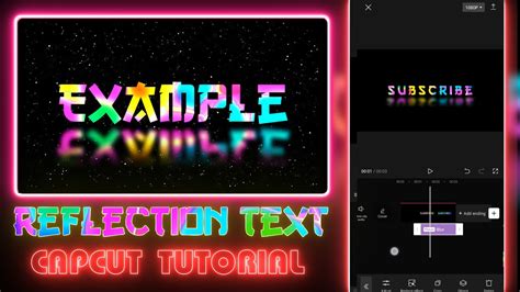 Tutorial Reflection MultiColoured Text Effect In CapCut CapCut AMV