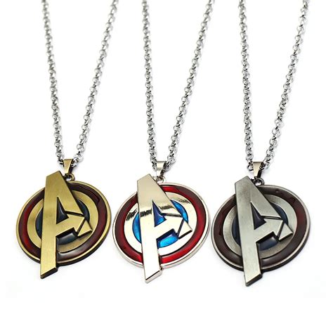 Movie Jewelry Avengers Infinity War Necklace Letter A Captain America