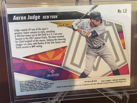 Aaron Judge Yankees 2021 Panini Mosaic Green Mosaic Launched Insert Ebay