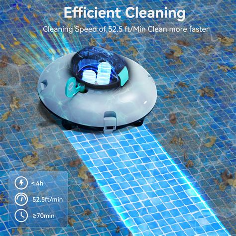 Cordless Robotic Pool Cleaner Automatic Pool Vacuum