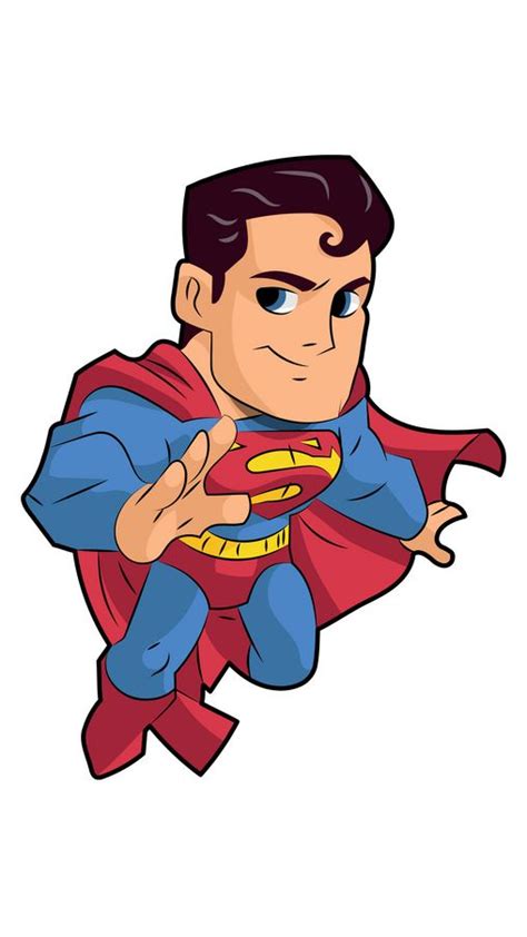 A Cartoon Superman Flying Through The Air