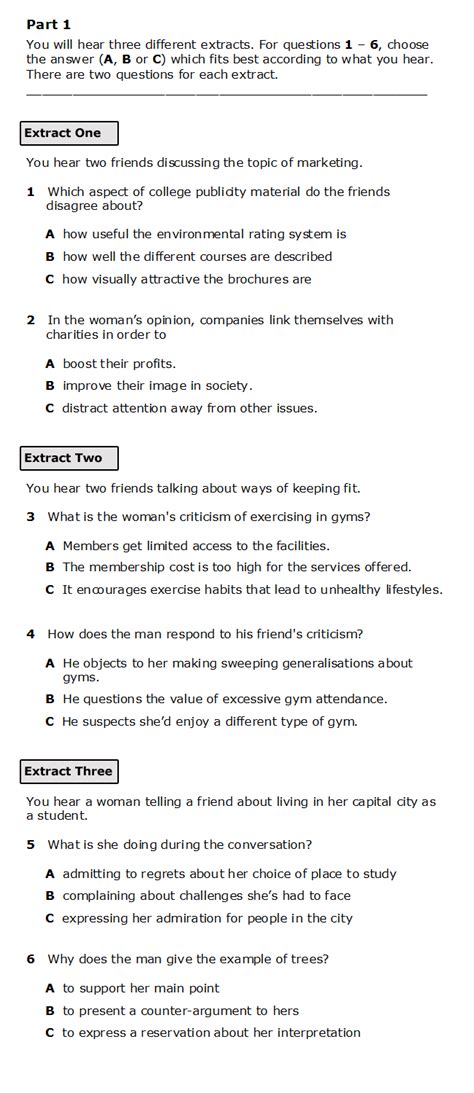 The 4 Parts Of The CAE Listening Exam Blair Exam English