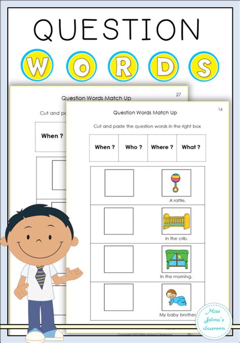 Question Words Matching Set Made By Teachers