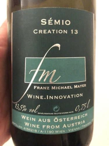 Franz Michael Mayer Sémio Creation Vivino Australia