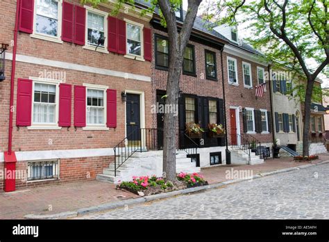 Attractive Georgian Brick Row House On Delancey Street A Cobblestone