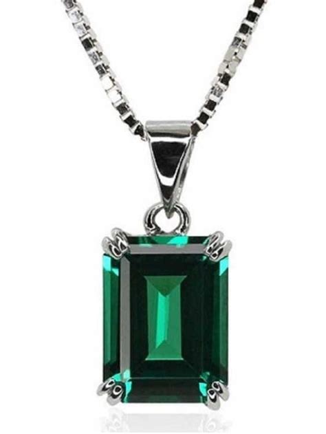 Natural Green Emerald 4.0carat Pendant, Handmade Gift of Pendant for ...