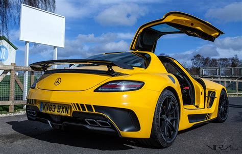 Yellow Mercedes Benz SLS AMG Black Series GTspirit