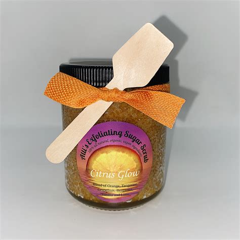 Citrus Glow Exfoliating Sugar Scrub Etsy