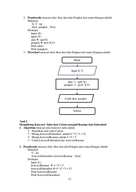 Contoh Soal Pseudocode Dan Flowchart Contoh Soal Algoritma Dan Flowchart Beserta Jawabannya Id