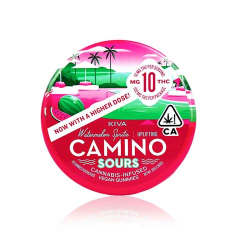 Camino Edible Watermelon Spritz Sour Gummies 100mg Tropicanna