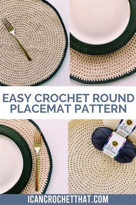 Easy Crochet Placemat Pattern With Cotton Yarn Artofit