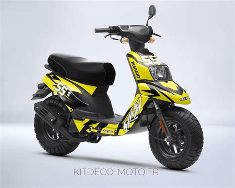 Kit déco MBK Booster 2004 2018 Craft Jaune Boutique Kit Déco Moto