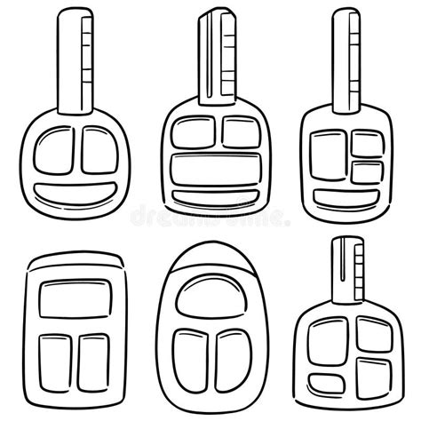 Vector Set Of Car Keys Stock Vector Illustration Of Keypad 144515863