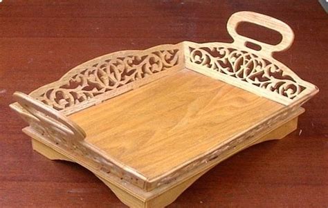 Laser Cut Decorative Tray With Handles Template Free Vector Cdr