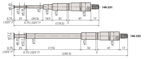 Mitutoyo Groove Micrometers Non Rotating Spindle Series