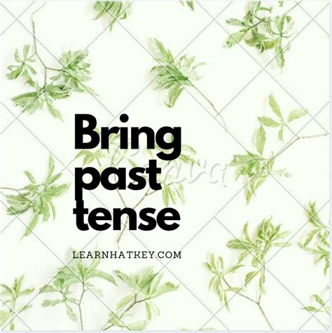 Bring past tense | past tense of bring - learnhatkey.com