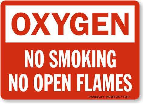 Oxygen Signs Oxygen In Use Signs No Smoking Oxygen