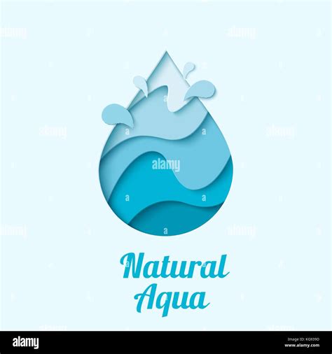 Aqua natural plantilla de diseño del logotipo de la gota de agua