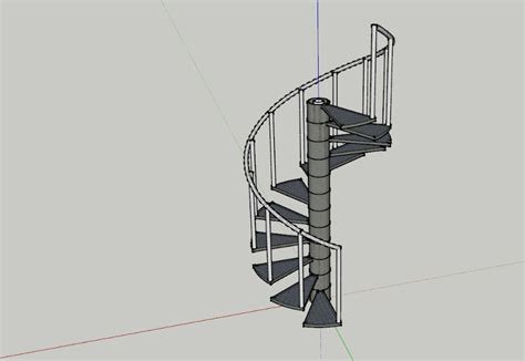 3d spiral staircase in SKP | CAD download (333.95 KB) | Bibliocad