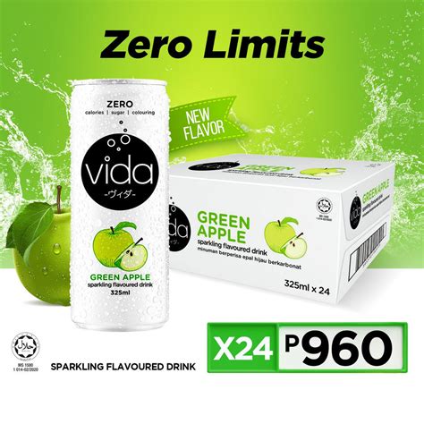 vida  green apple sparkling drink ml   pacsyn mart