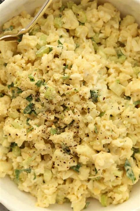 Low Carb Cauliflower Potato Salad The Harvest Kitchen