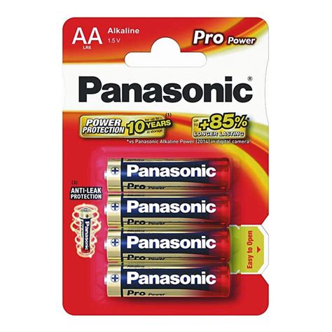 Panasonic LR6 PPG 4pz Batterie Alcaline AA Pro Power 1 5V Luciamo