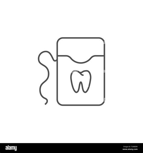 Dental Floss Line Icon Dental Floss Line Related Vector Line Icon