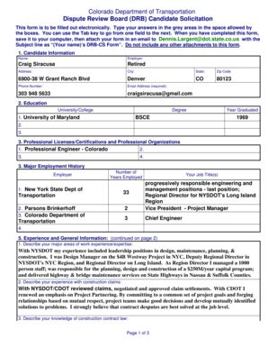 Fillable Online Coloradodot Siracusa Craig DRB CS Form Doc Cdot0525