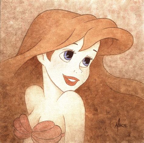 Ariel Sepia Portrait Ariel Portrait By Mike Kupka Disney Flickr