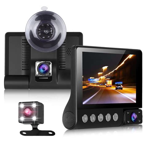 Dual Dash Cam P Front And Rear Inside Cameras Wide Angle