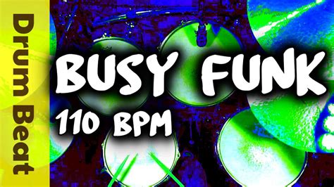 Busy Funk Beat 110 Bpm Drums Only Backing Track Youtube