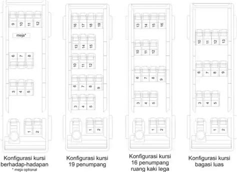 Nice Travel Tour And Transport Service Denah Kursi Bus Pariwisata