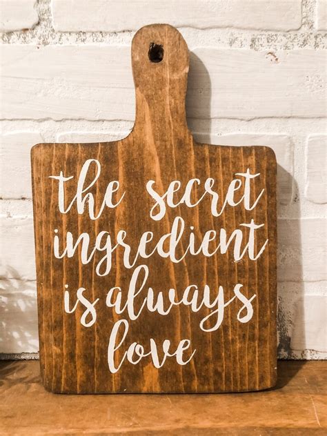 El Ingrediente Secreto Es Siempre Amor Decoración De La Etsy