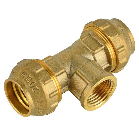 Brass Comprssion Female Tee Pe Fittings For Polyethylene Pipe China Pipe Fitting And Fitting