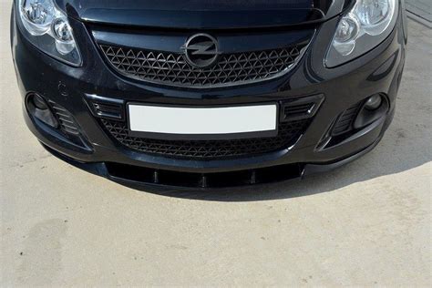 Front Splitter Opel Corsa D Nurburg For Opc Vxr Bumper Gloss Black