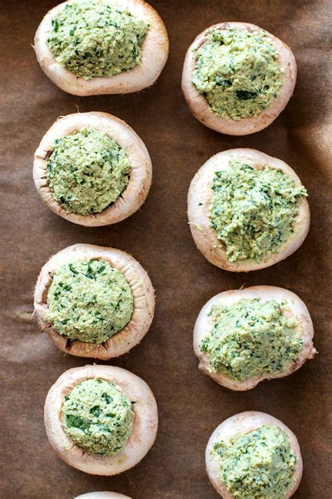 Pesto Stuffed Mushrooms Savory Nothings Yummy Appetizers Vegetable