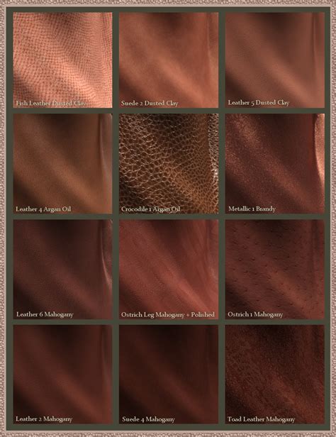 Exotic Leather Shader Presets 1 For Iray Daz 3D