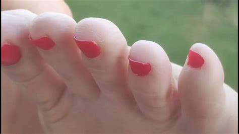 My Beautiful And Sexy Feet And Red Nail Polish Color ️‍🩹😊 Youtube