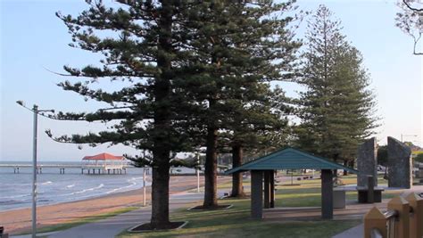 The Iconic Redcliffe Jetty In Redcliffe Brisbane Queensland Australia On A Windy Day At Sunset ...