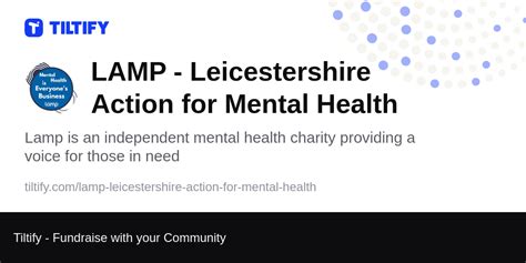 Tiltify Lamp Leicestershire Action For Mental Health